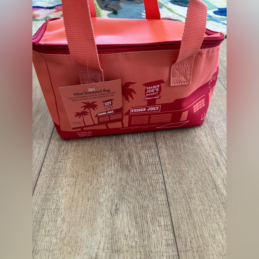 Trader Joe's Mini Insulated Bag / Cooler / Lunchbox in Peach